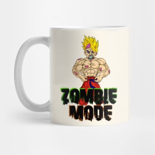 Zombie Goku with Black writing Mug